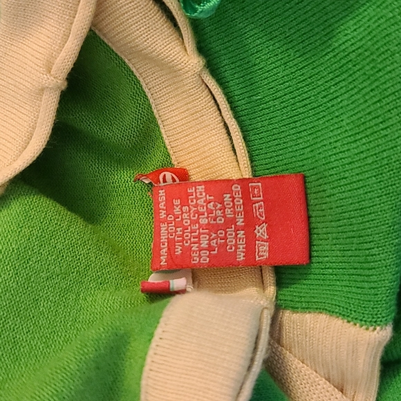 SPLIT Green Knit Sweater Dress sz Small - Picture 7 of 7